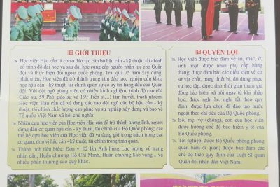 Thông tin tuyển sinh trường Học viện Hậu cần năm 2026