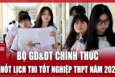 Thông báo lịch thi tốt nghiệp THPT năm 2026